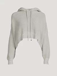 Oversized Rib-Knit Hoodie