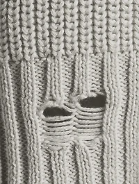 Oversized Rib-Knit Hoodie