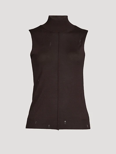 Mockneck Cashmere Shell