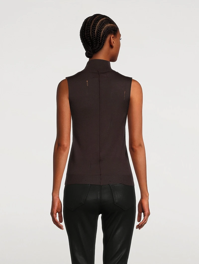 Mockneck Cashmere Shell