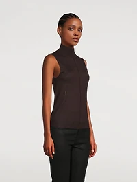 Mockneck Cashmere Shell