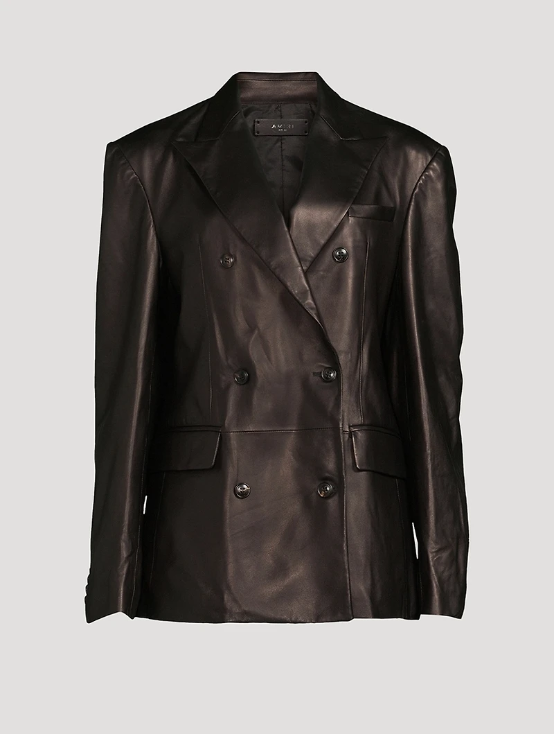 Oversized Leather Blazer