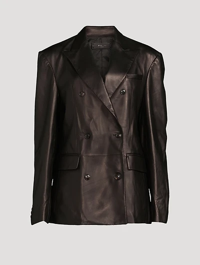 Oversized Leather Blazer