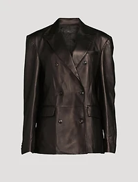 Oversized Leather Blazer