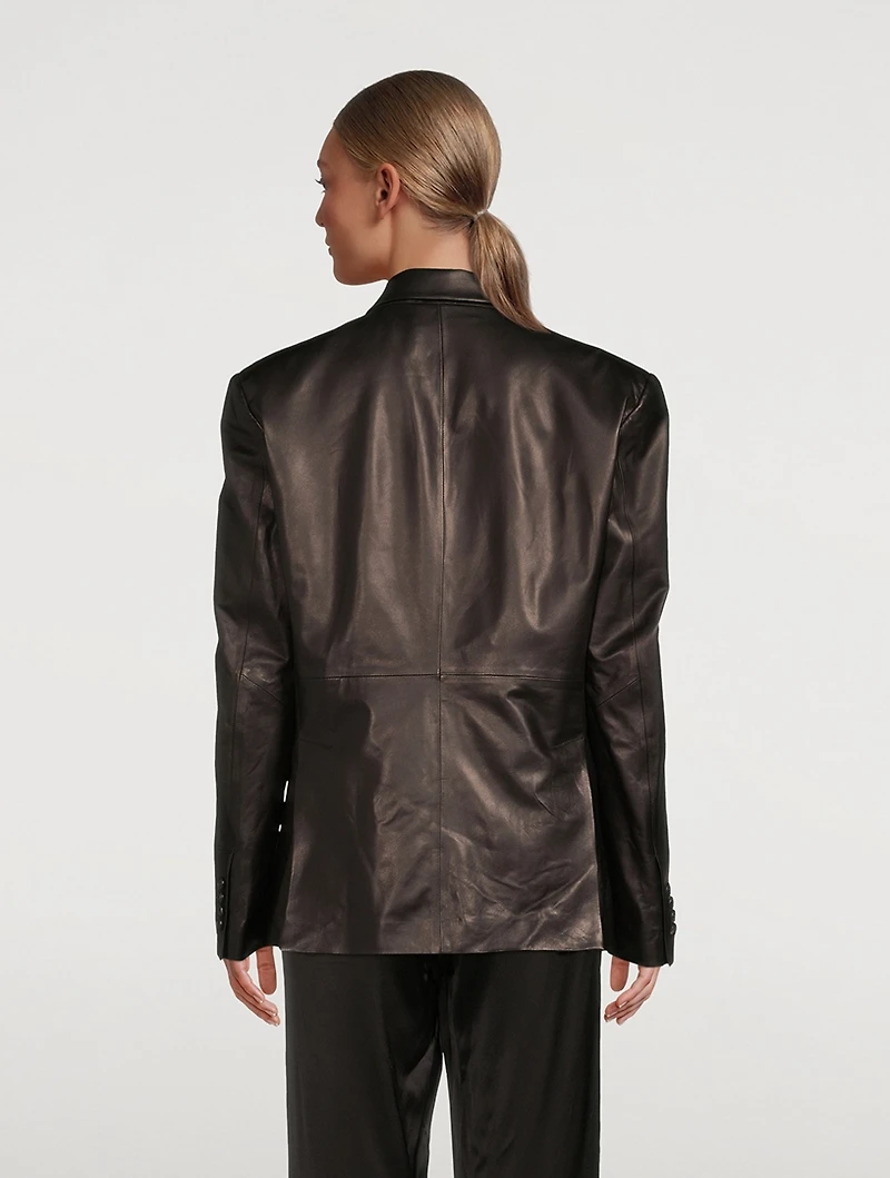 Oversized Leather Blazer