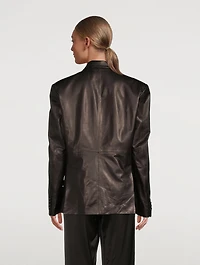 Oversized Leather Blazer