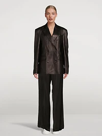 Oversized Leather Blazer