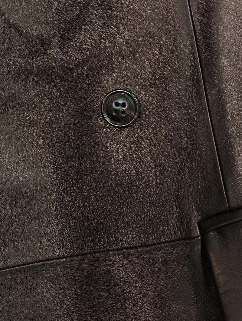 Oversized Leather Blazer