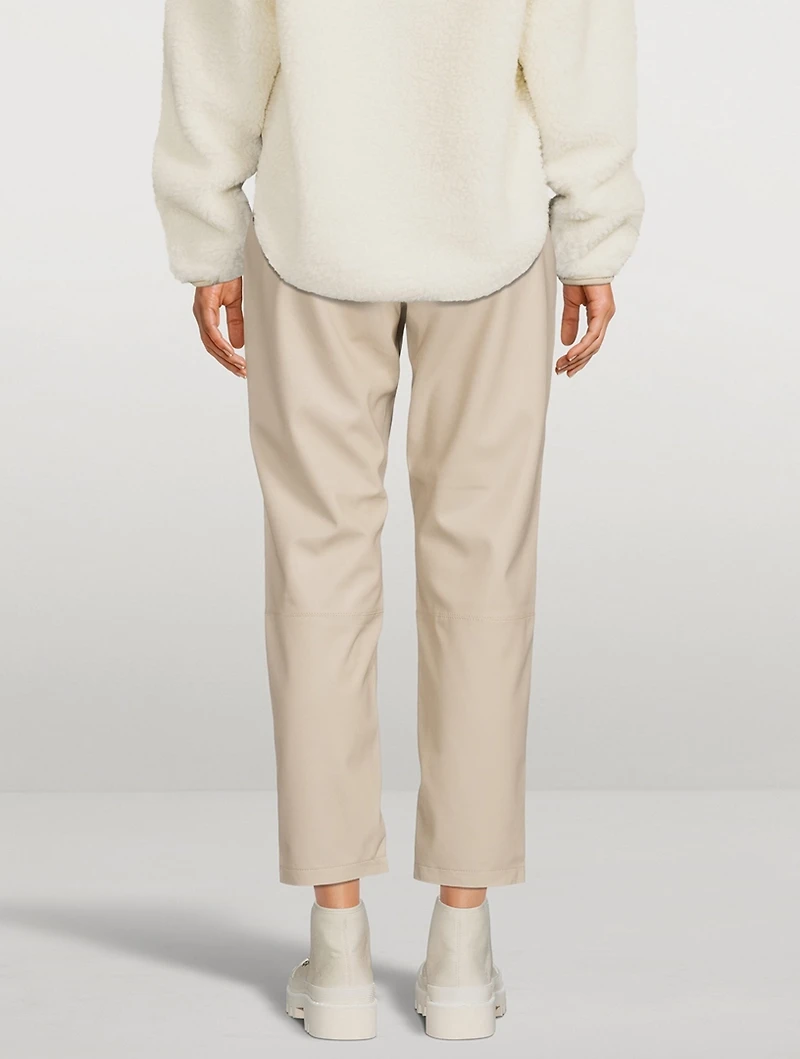 Caden Faux Leather Tailored Trousers