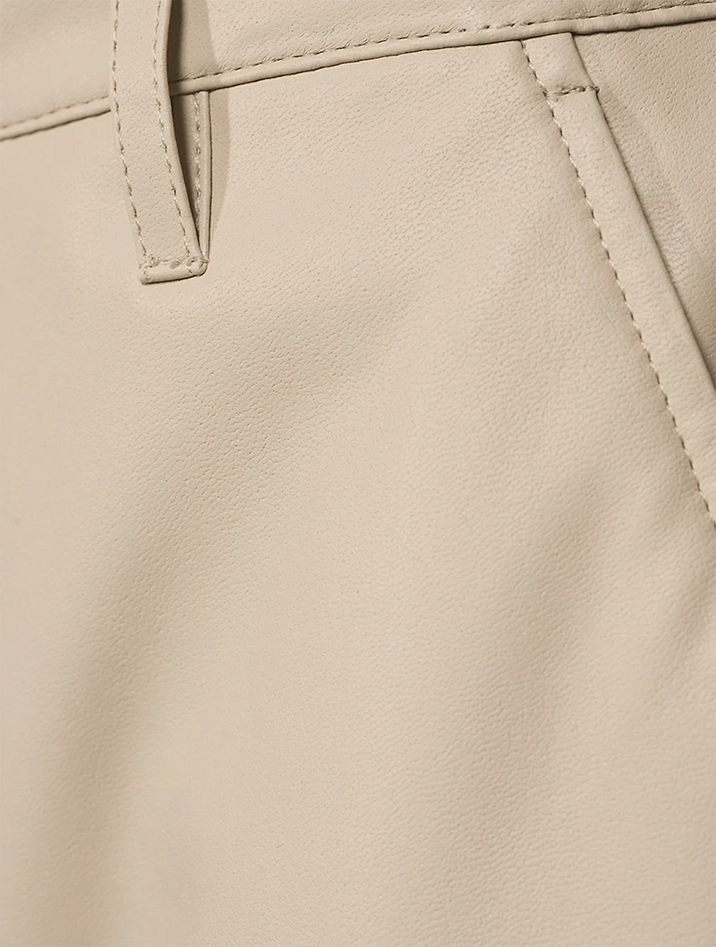 Caden Faux Leather Tailored Trousers