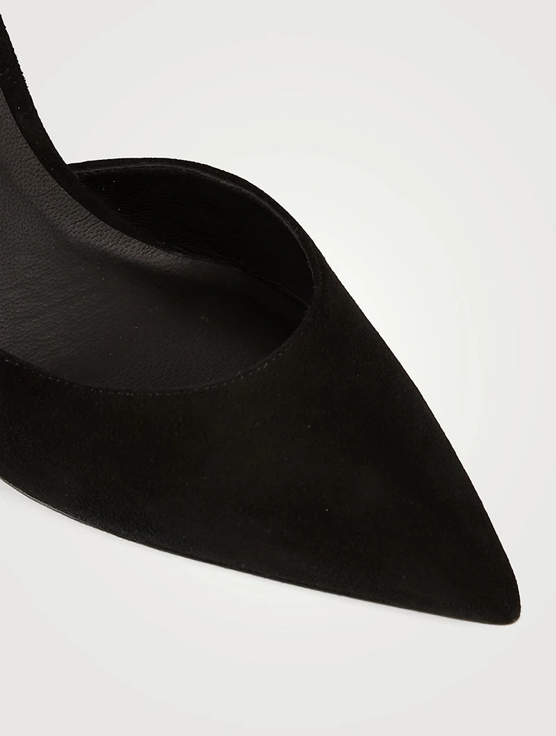 Cleo Crystal Suede Stiletto Pumps