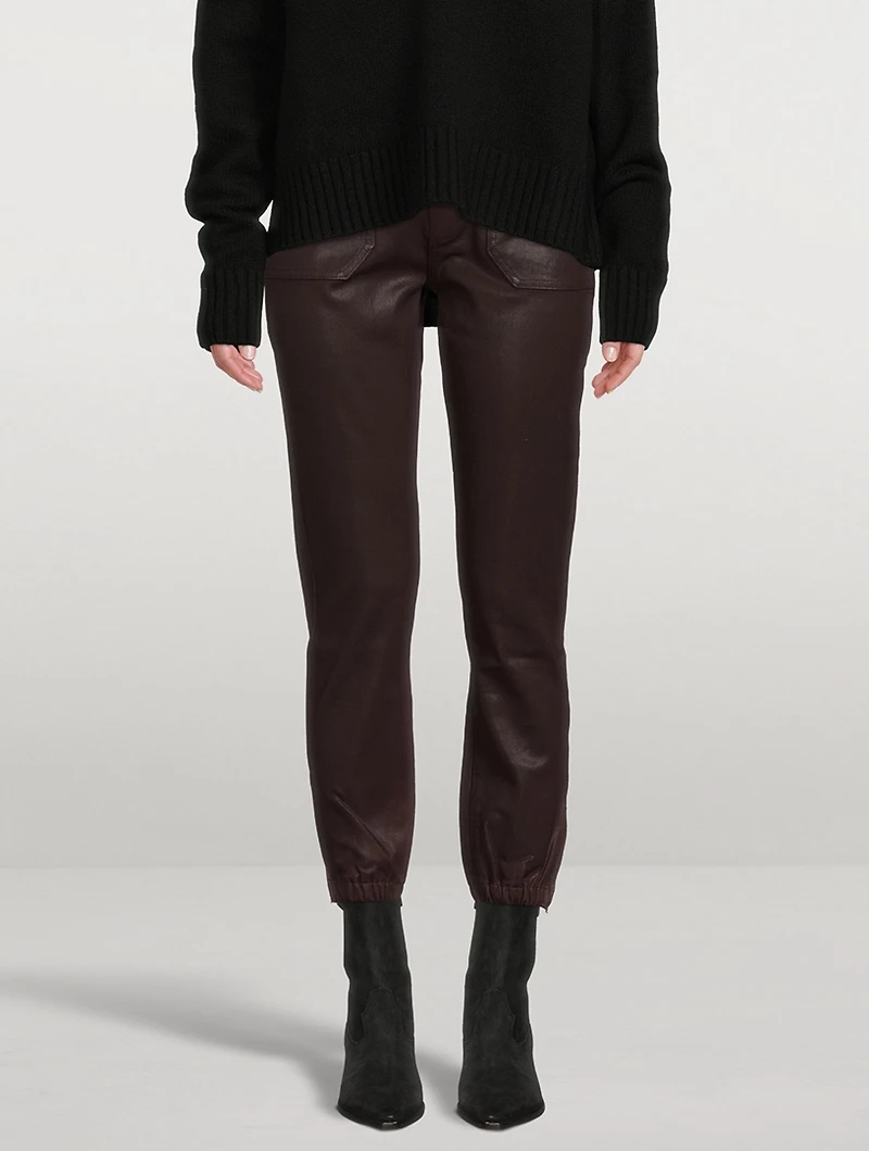 Mayslie Coated Denim Joggers