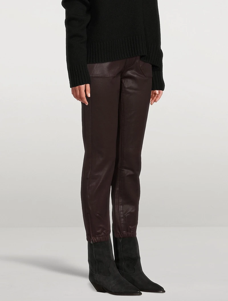 Mayslie Coated Denim Joggers