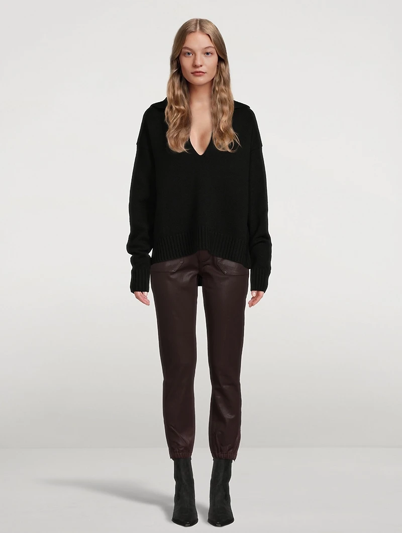Mayslie Coated Denim Joggers
