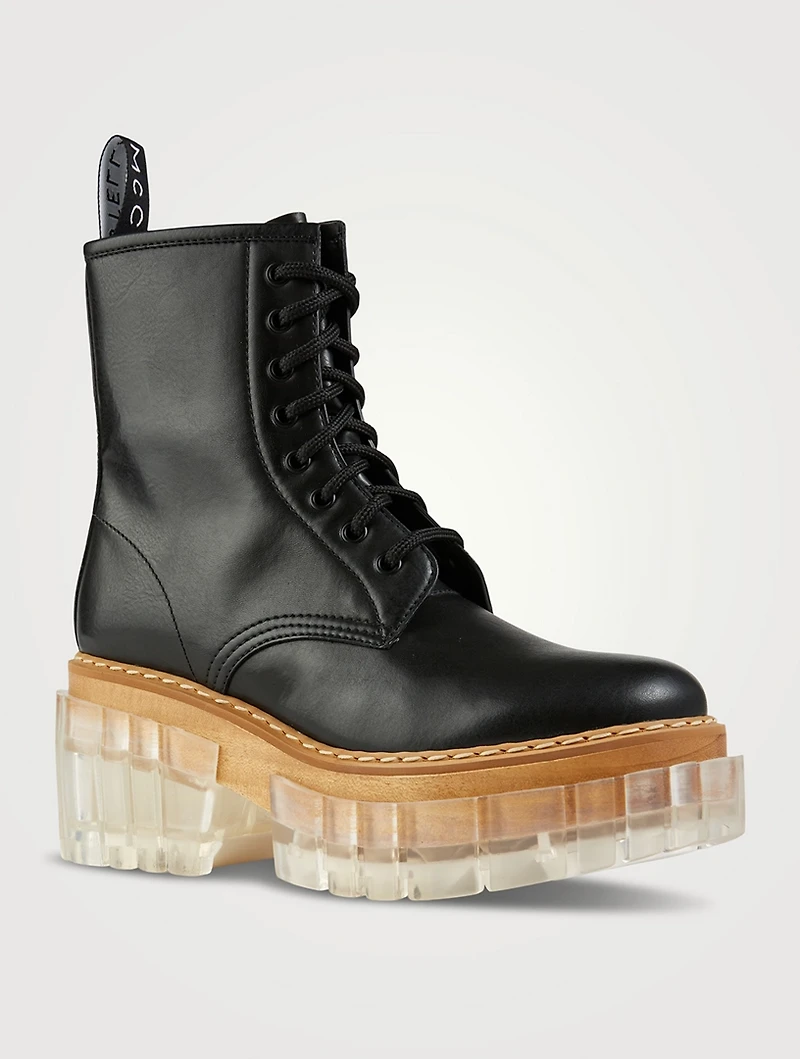 Emilie Transparent Sole Combat Boots