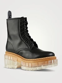 Emilie Transparent Sole Combat Boots