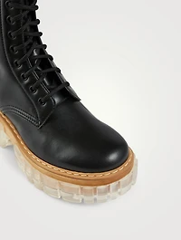 Emilie Transparent Sole Combat Boots