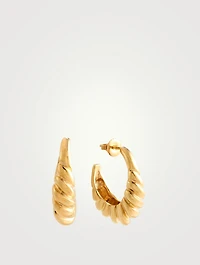 24K Gold Vermeil Nautilus Shell Hoop Earrings