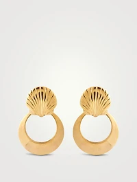 24K Gold Vermeil Seashell Hoop Earrings