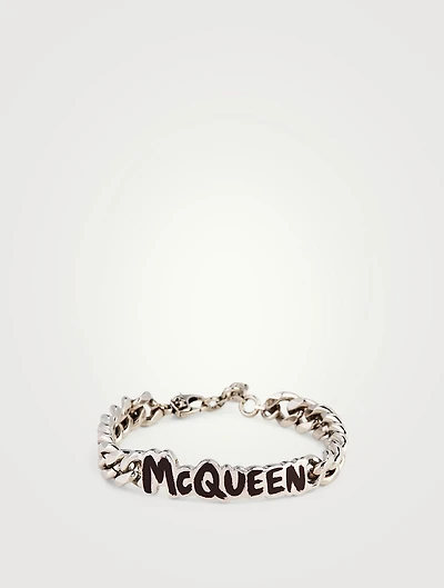 Graffiti Cut-Out Chain Bracelet