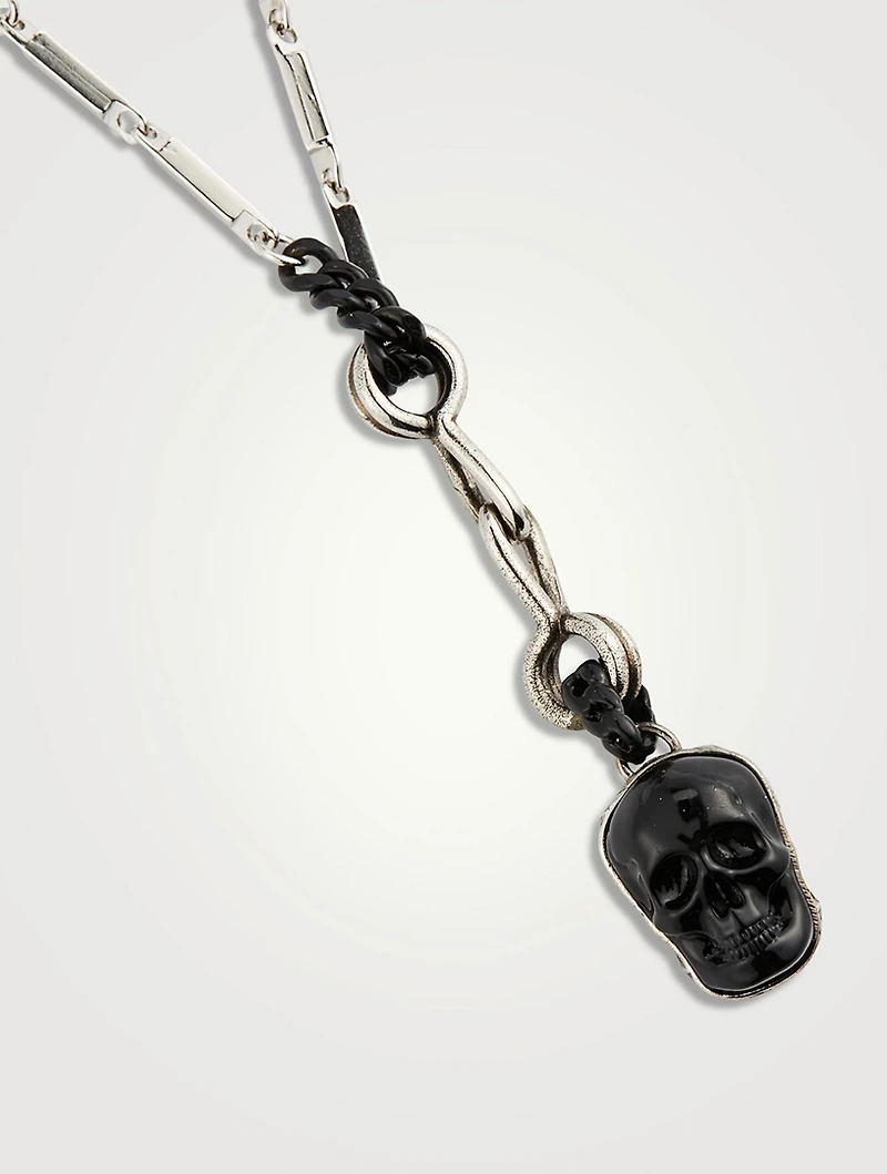Double Face Skull Chain Necklace