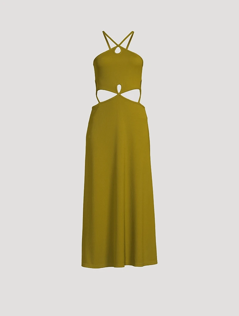 Loophole Cutaway Sleeveless Dresses