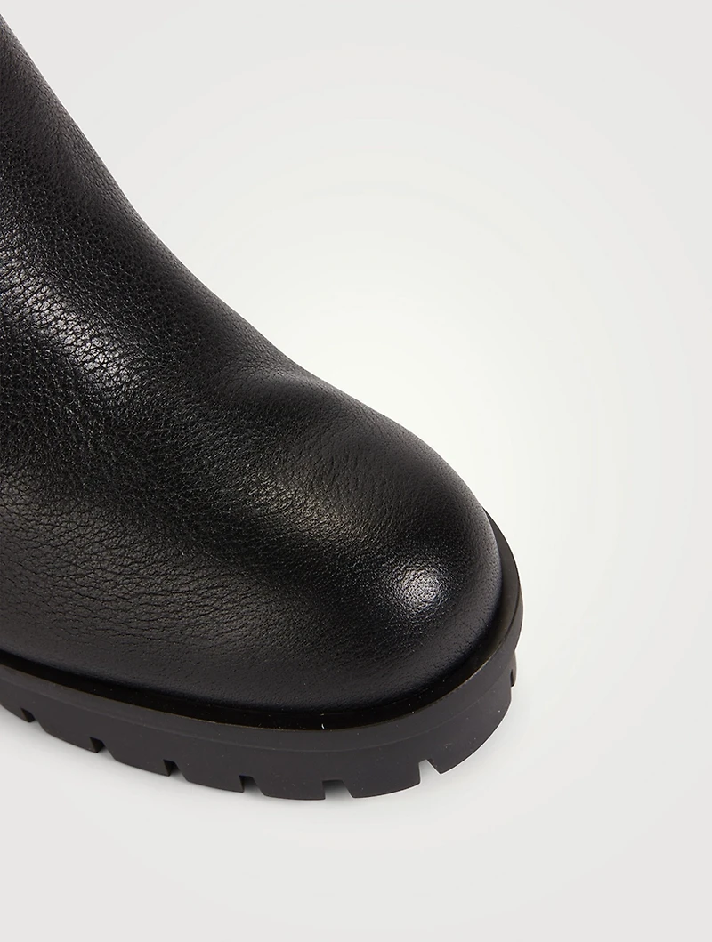 Beau Soleil Leather Mid-Calf Boots