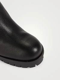 Beau Soleil Leather Mid-Calf Boots