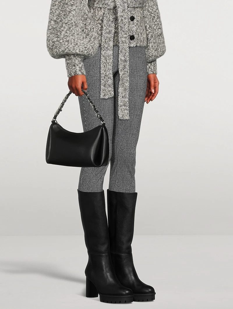 Beau Soleil Leather Mid-Calf Boots