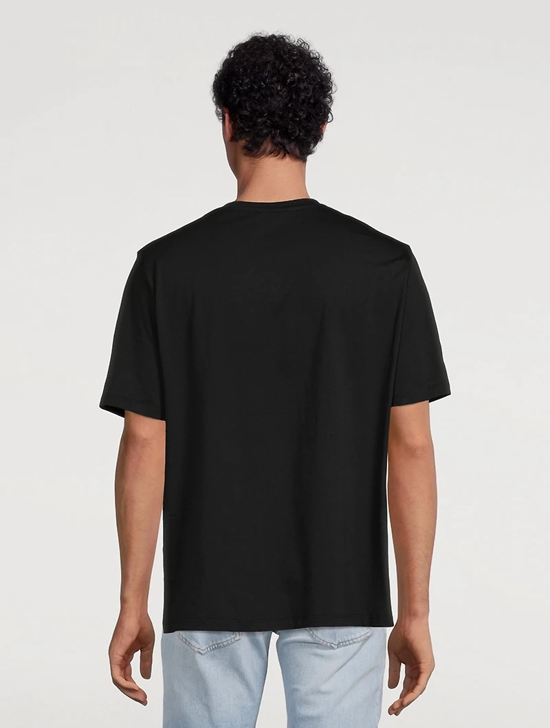 Cotton T-Shirt With Multicolour Logo