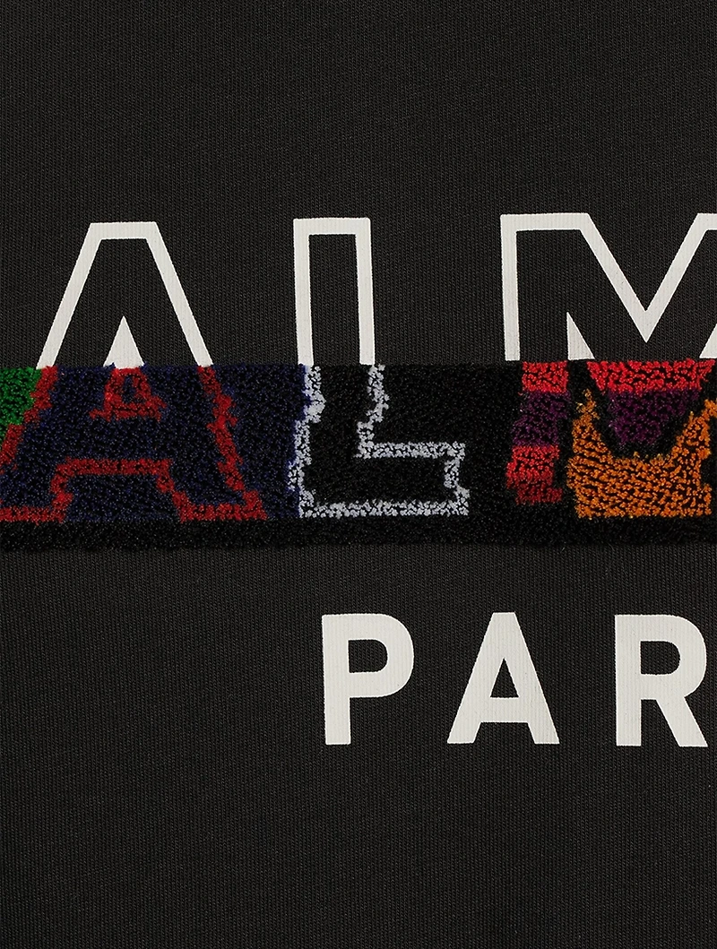 Cotton T-Shirt With Multicolour Logo