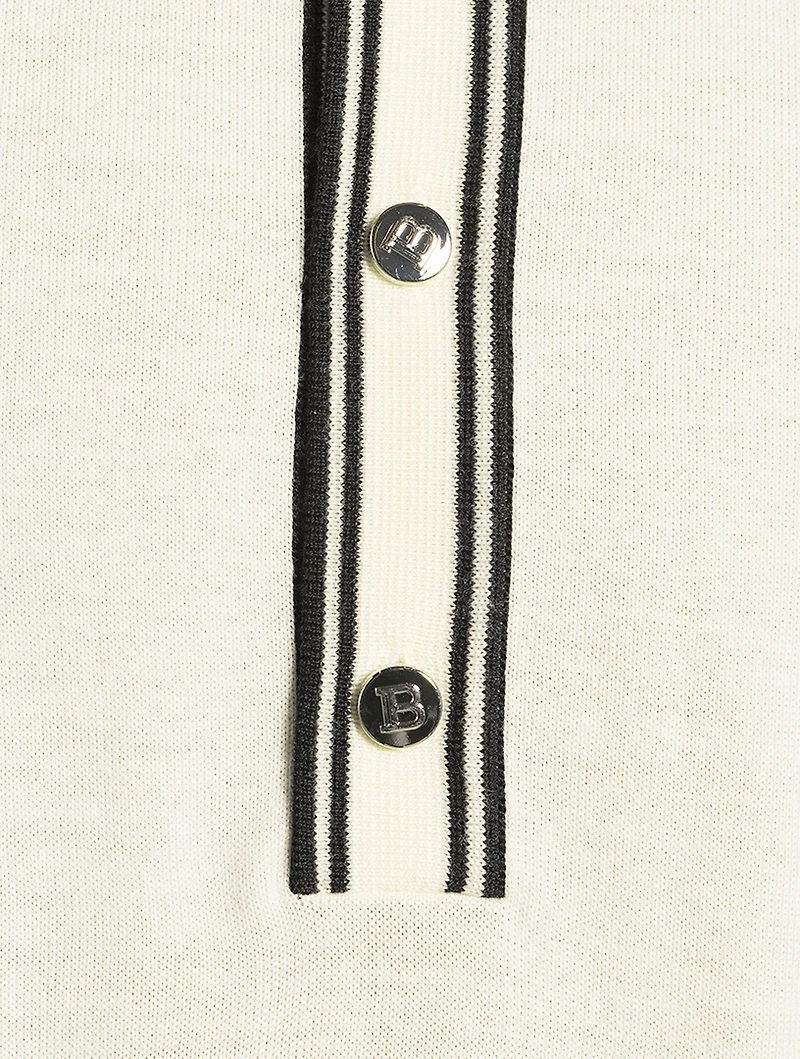 Wool Short-Sleeve Polo Shirt