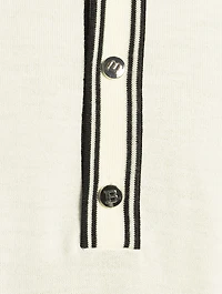 Wool Short-Sleeve Polo Shirt