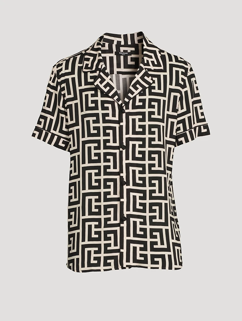 Short-Sleeve Shirt Monogram Print