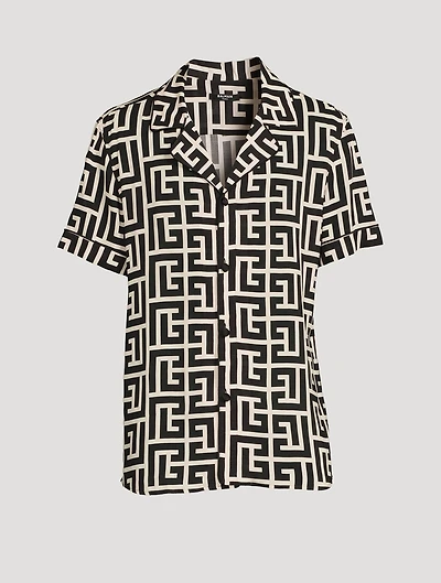 Short-Sleeve Shirt Monogram Print