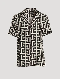 Short-Sleeve Shirt Monogram Print