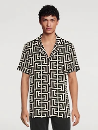 Short-Sleeve Shirt Monogram Print
