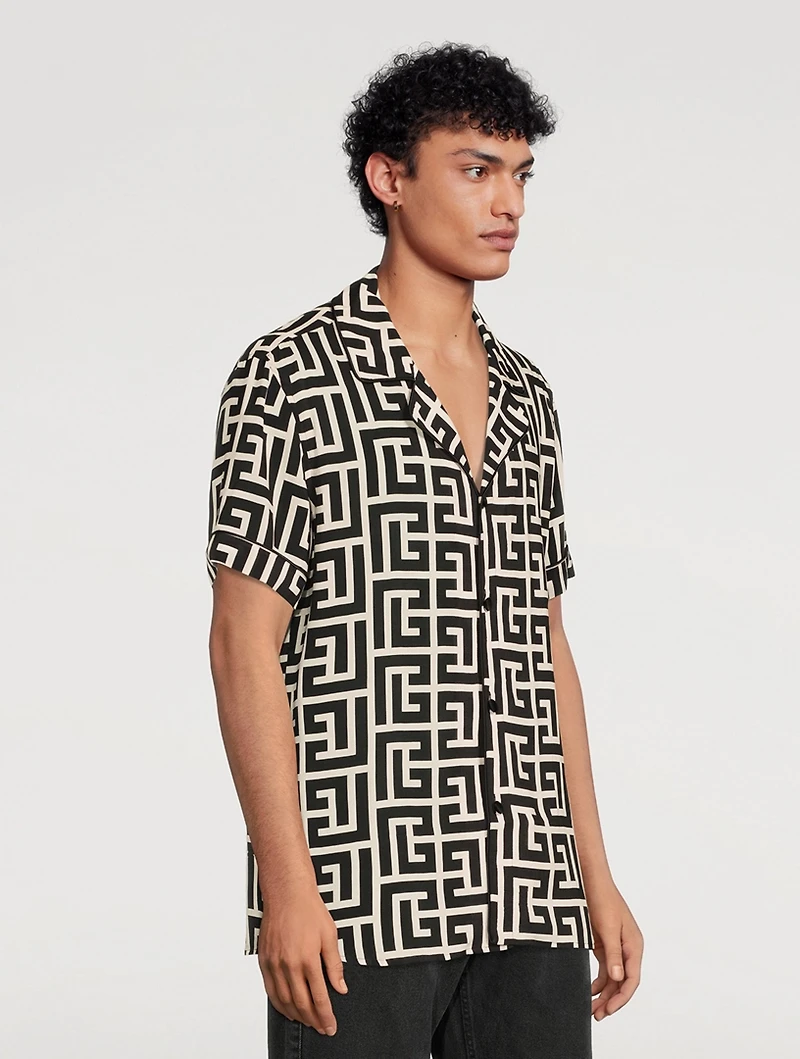 Short-Sleeve Shirt Monogram Print