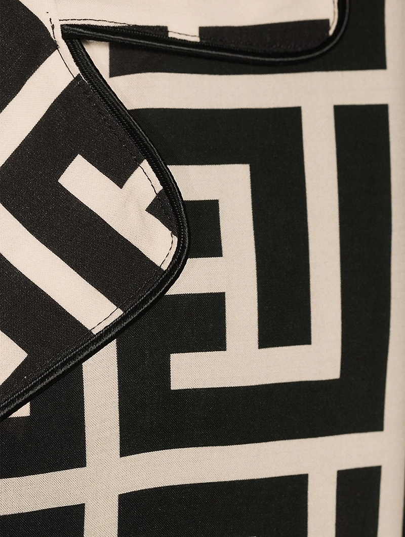 Short-Sleeve Shirt Monogram Print