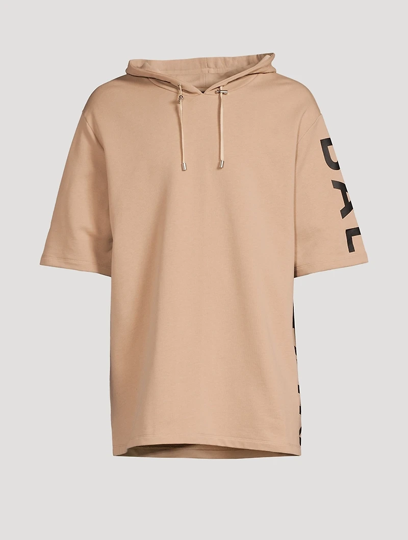 Short-Sleeve Oversized Hoodie