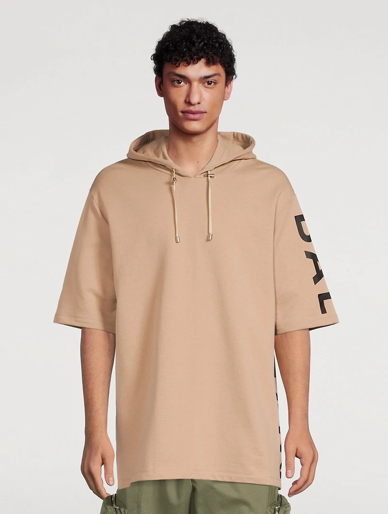 Short-Sleeve Oversized Hoodie