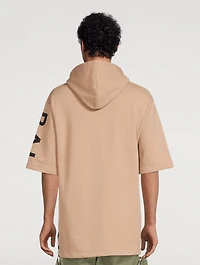 Short-Sleeve Oversized Hoodie