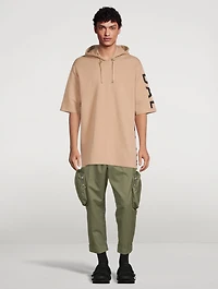 Short-Sleeve Oversized Hoodie