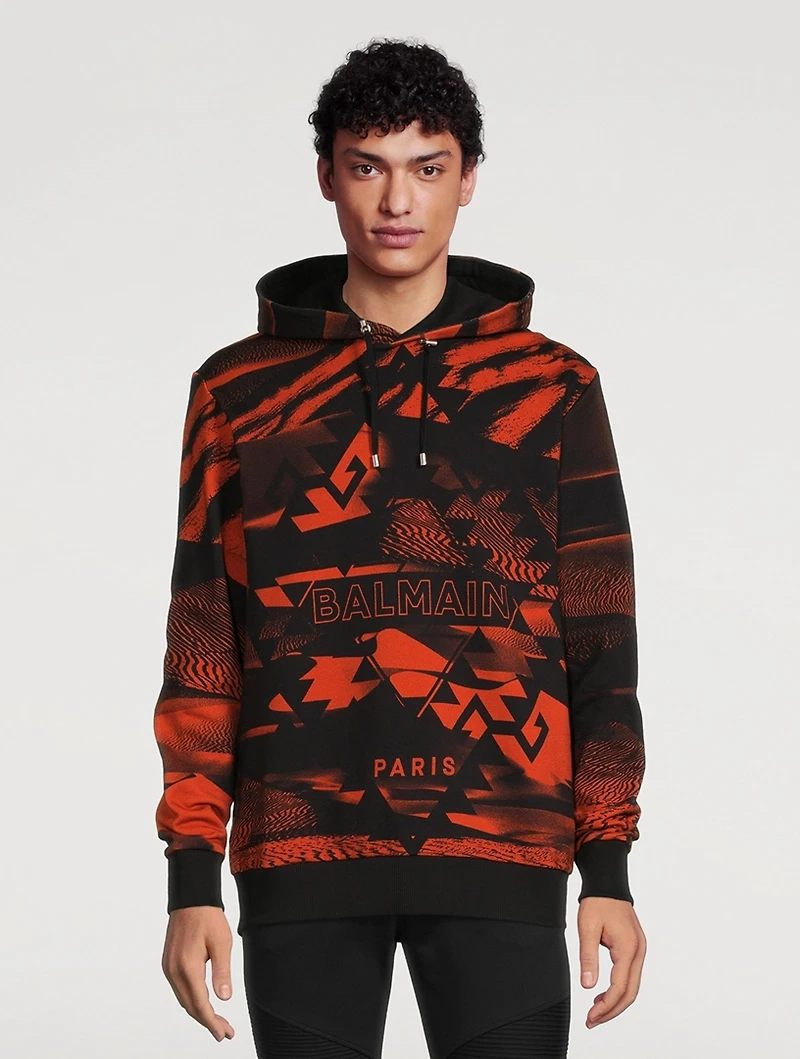 Cotton Printed Logo Hoodie