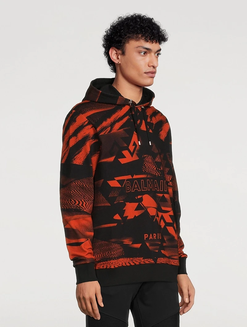 Cotton Printed Logo Hoodie