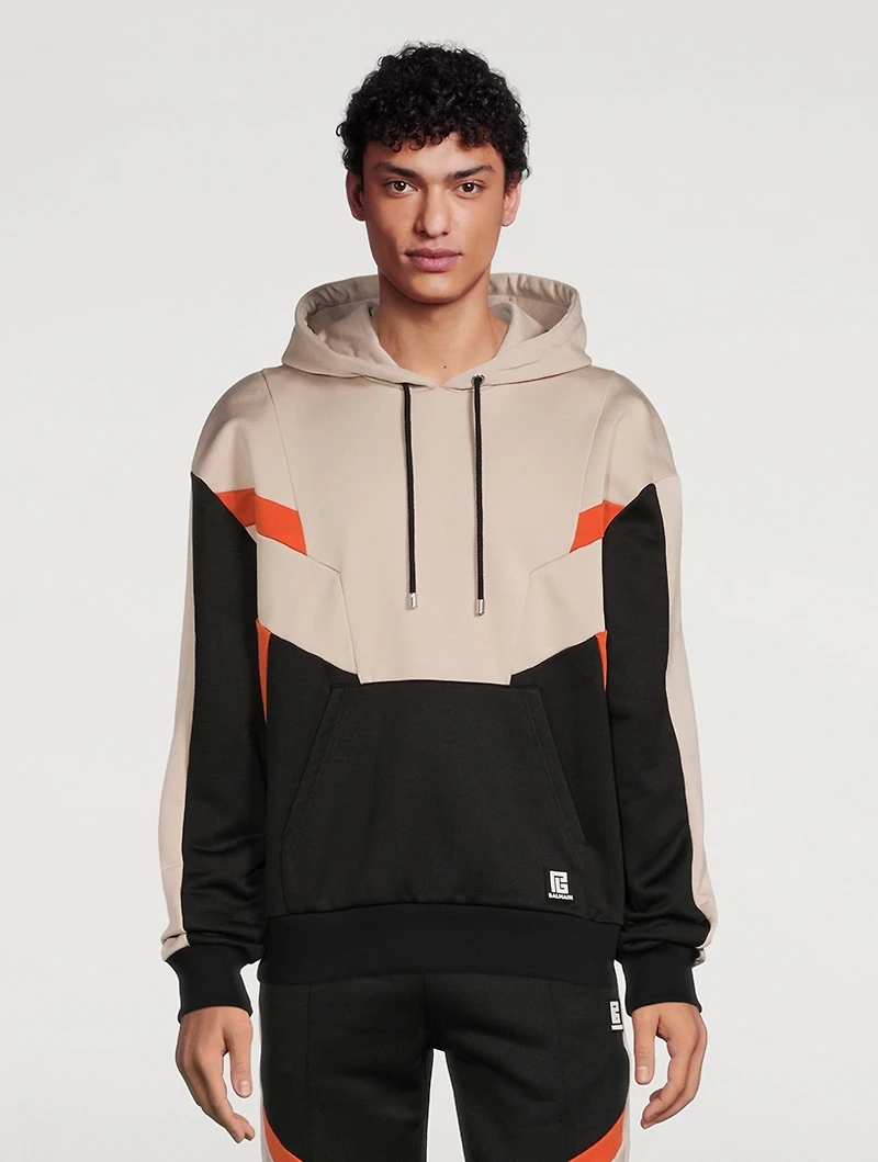Cotton-Blend Colourblock Hoodie