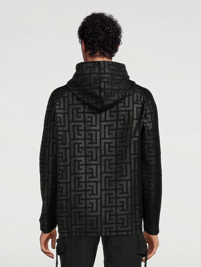 Maxi Monogram Hoodie With Logo Tape
