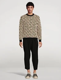 Monogram Blanket Sweater