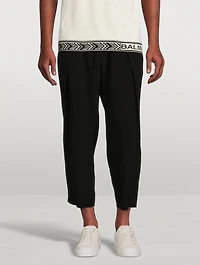 Crepe Pleated Pants