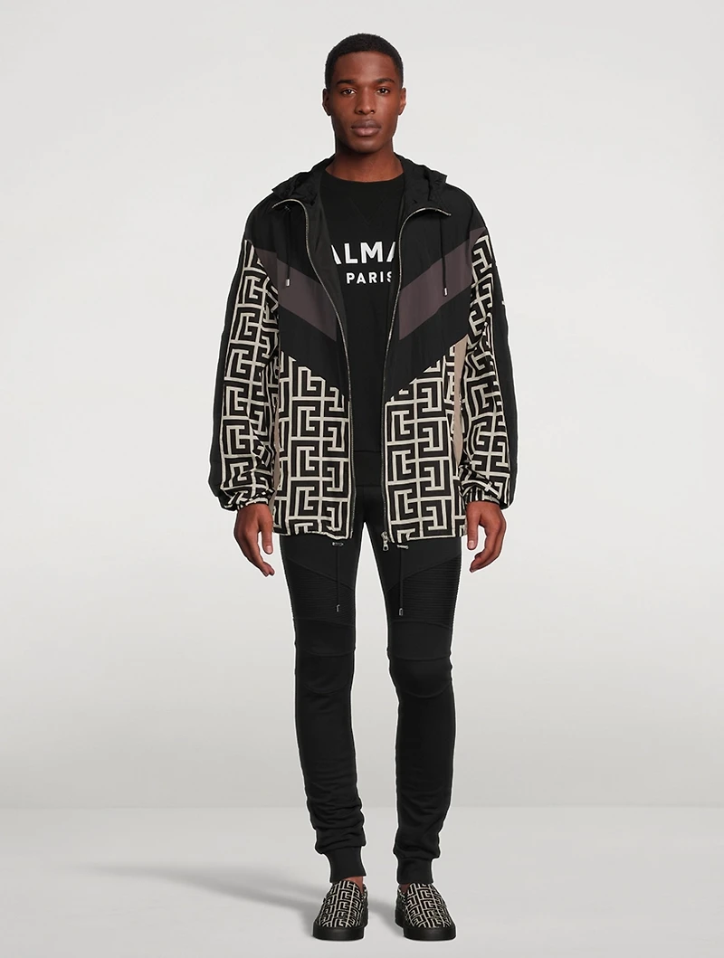 Nylon Track Jacket With Hood